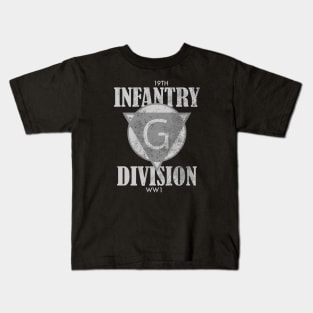 19th Infantry Division (distressed) Kids T-Shirt